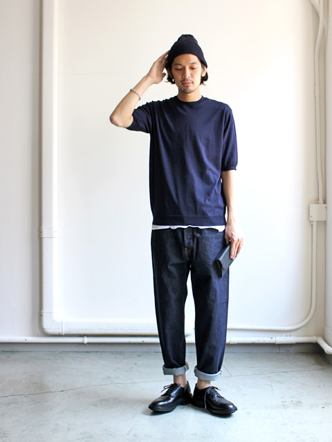 HATSKI ハツキ Loose Tapered Denim Black