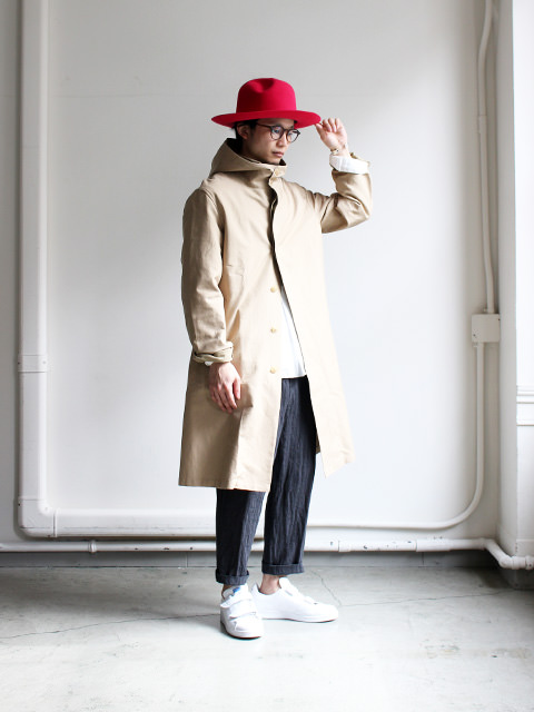 AURALEE Finx Double Cloth Hooded Coat