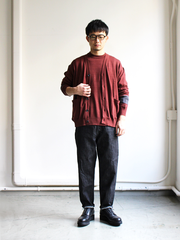 HATSKI ハツキ Loose Tapered Denim Black